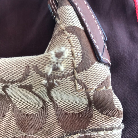 SOLD Coach signature small brown shoulder bag - Picture 6 of 6